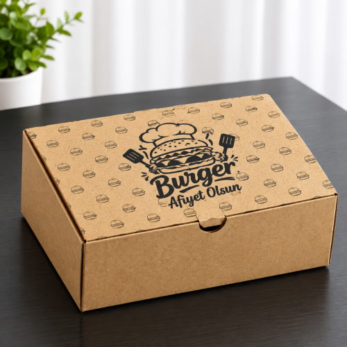 13 x 20 x 8 cm Kilitli Hamburger Kutusu 